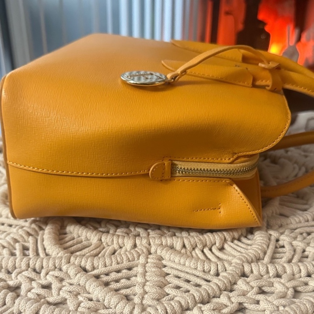 Furla Mustard Yellow Satchel - Picture 6 of 16